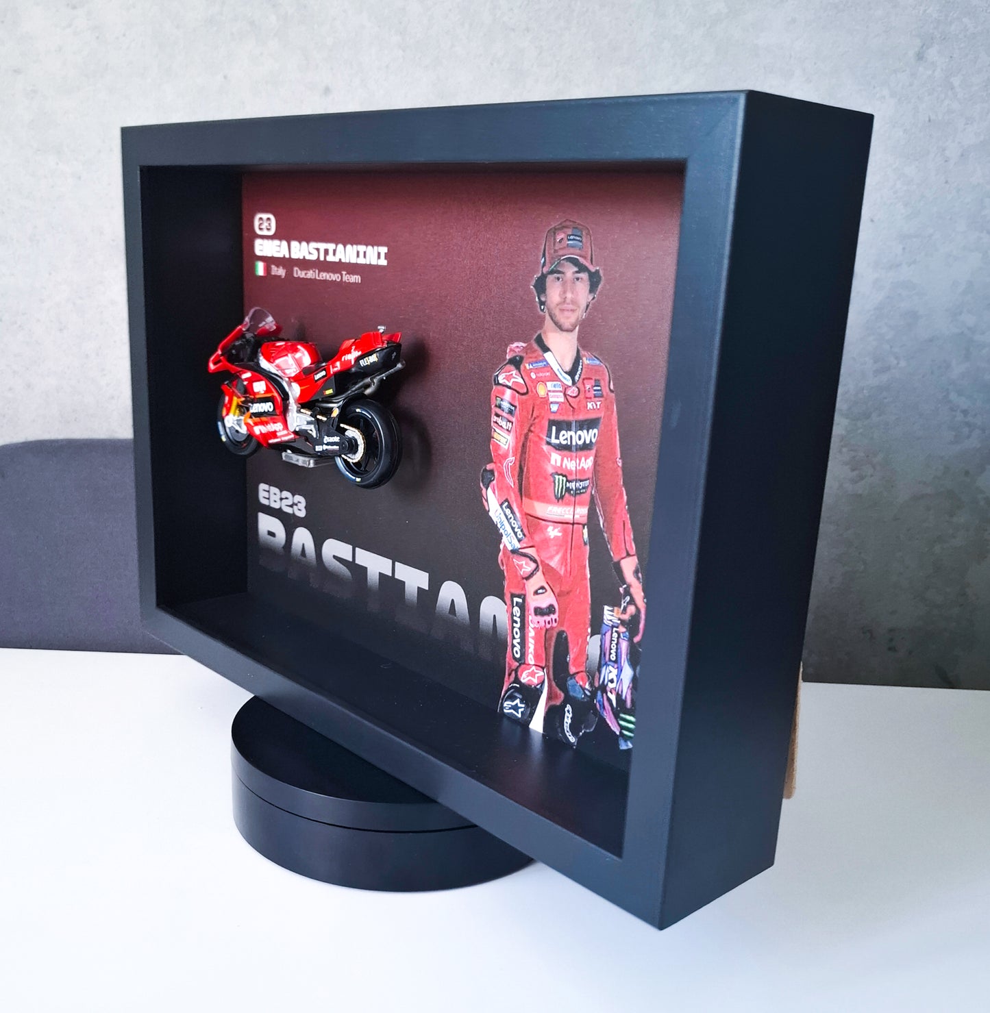 Enea Bastianini #23 Moto Circuit 3D Framed Art