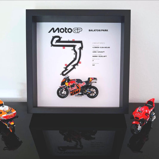 Balaton Park Moto Circuit 3D Framed Art: Hungary Racing Gift