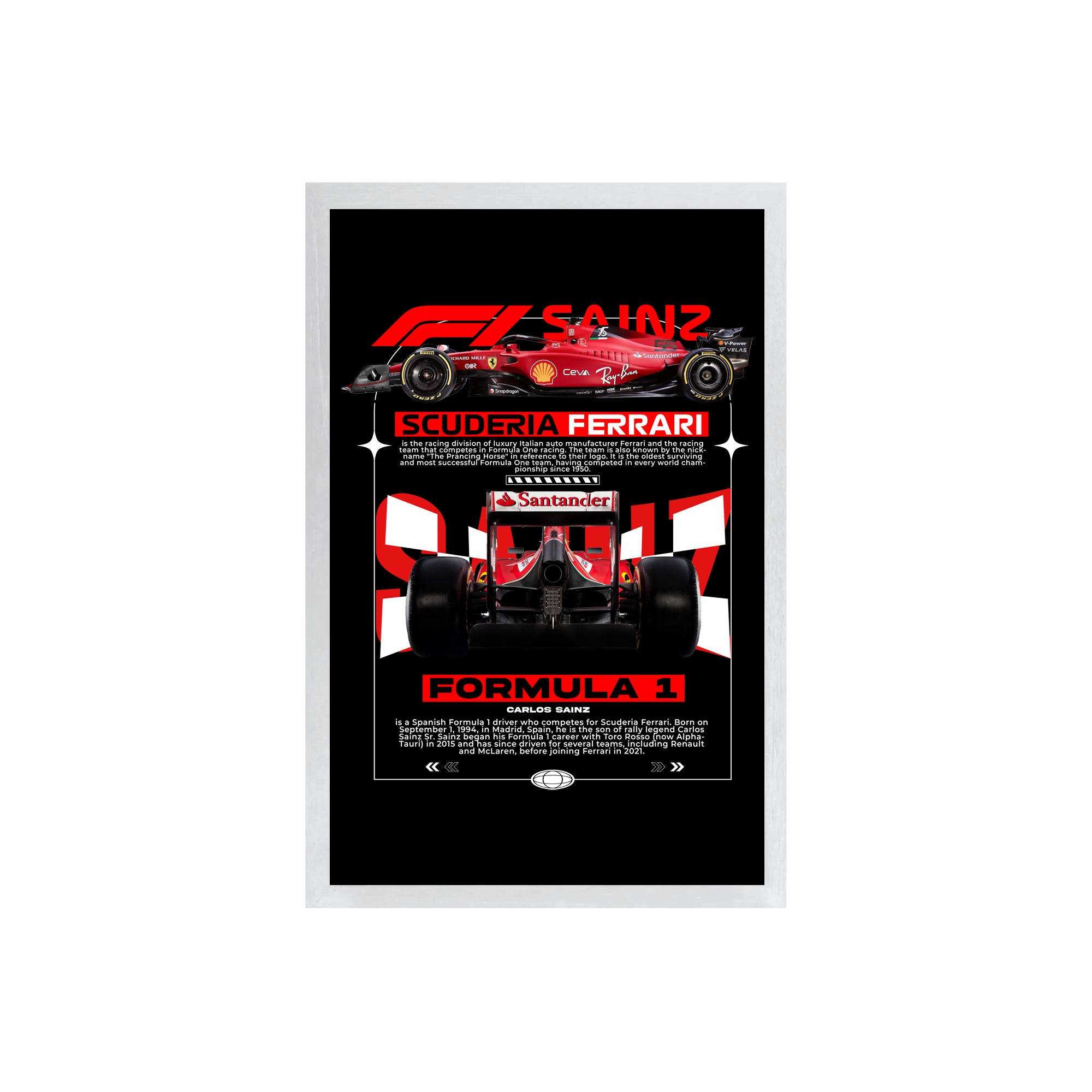wall-art-framed-image-black-poster-formula-1-sainz-c
