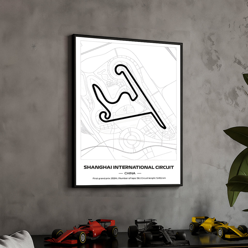 framed-formula-1-track-poster-2025-f1-grand-prix-circuit-map-shanghai-minimal-line-art-physical-motorsport-print-50x70cm