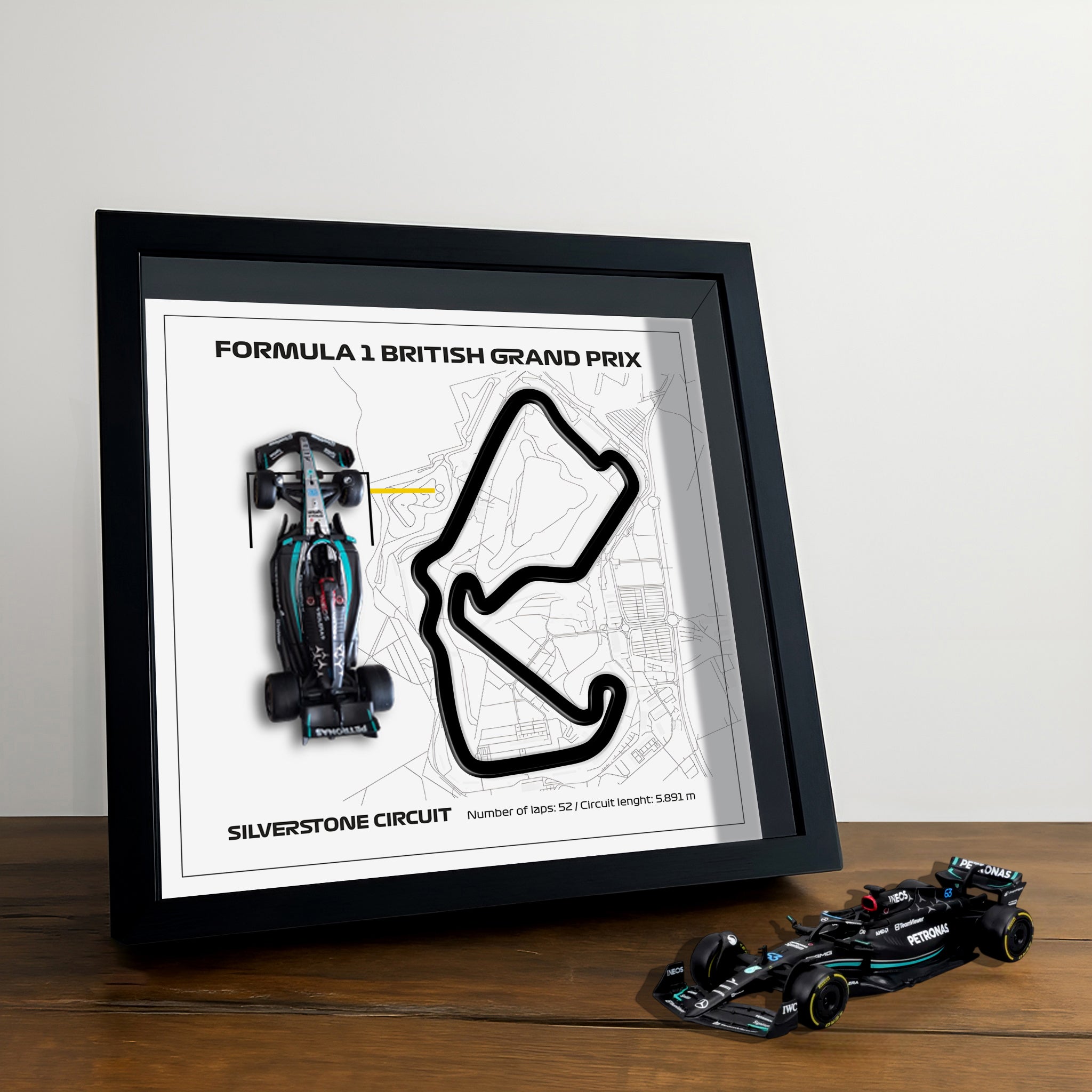 f1-framed-british-gp-silverstone-circuit-various-cars-f1-wall-art-circuit-frame-f1-gift-framed-f1-art-formula-one