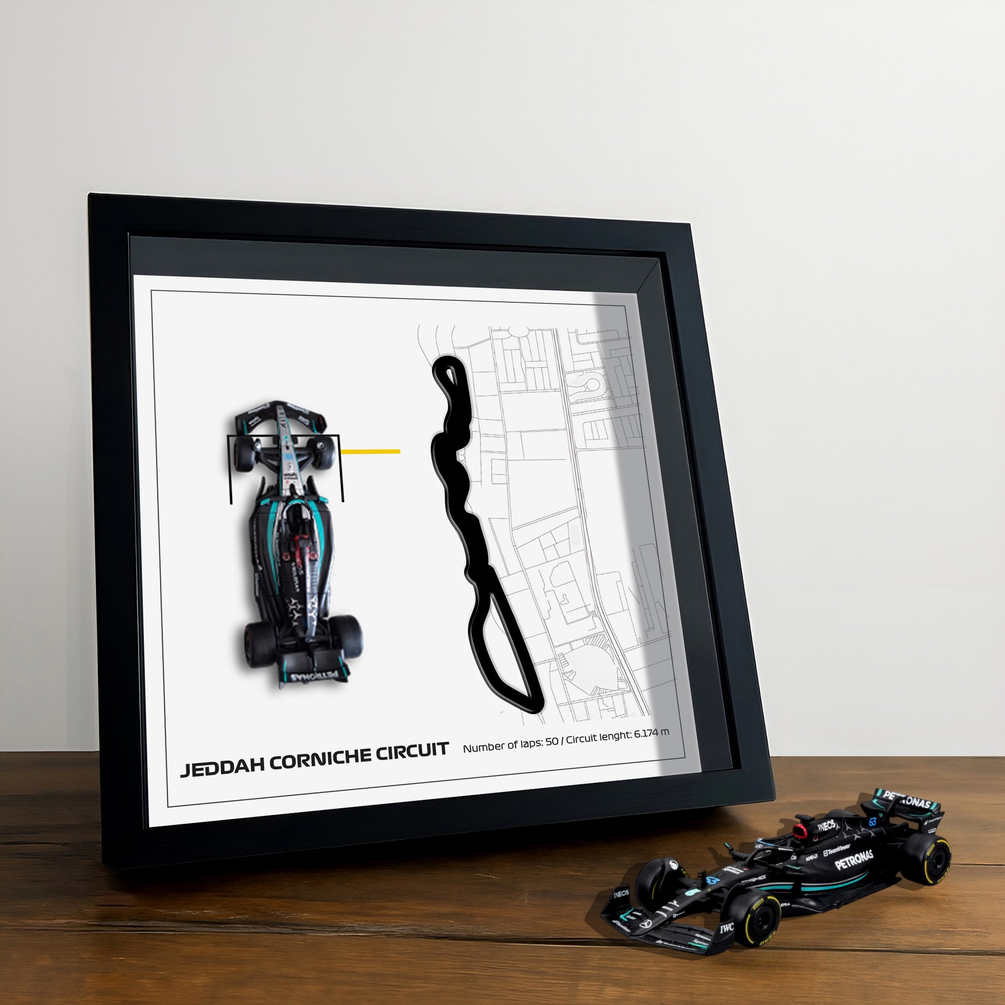 f1-framed-jeddah-corniche-circuit-various-cars-f1-wall-art-circuit-frame-f1-gift-framed-f1-art-formula-one