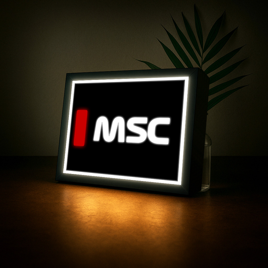 Michael Schumacher (Ferrari F1) Name Abbreviation with LED Lighting, Formula 1, F1 Racing