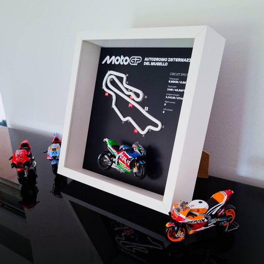 Mugello Moto Circuit 3D Framed Art: Italy Racing Gift