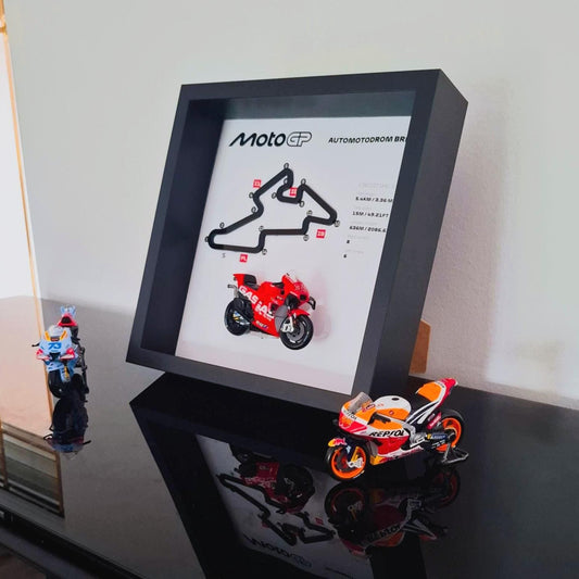 Brno Moto Circuit 3D Framed Art: Czech Republic Racing Gift