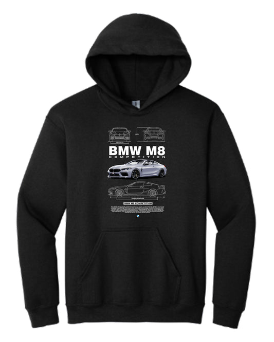 Bmw M8 Hoodie (Various Colors and Sizes)