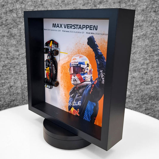 Max Verstappen F1 Framed 3D Art: Formula One RB Car Model