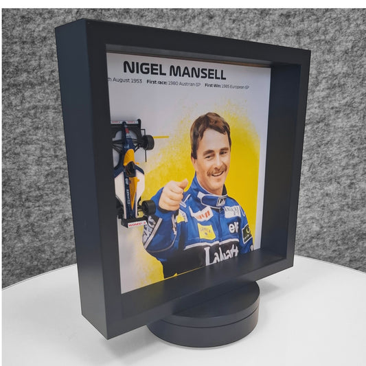 Nigel Mansell F1 Framed 3D Art: Formula One FW14 Car Model
