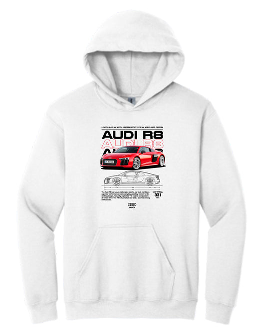 Audi R8 V2 Hoodie (Various Colors and Sizes)