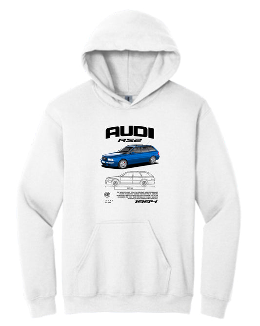 Audi Rs2 1994 2 Hoodie (Various Colors and Sizes)