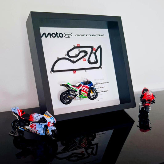 Ricardo Tormo Circuit 3D Framed Art: Spain Moto Racing Gift