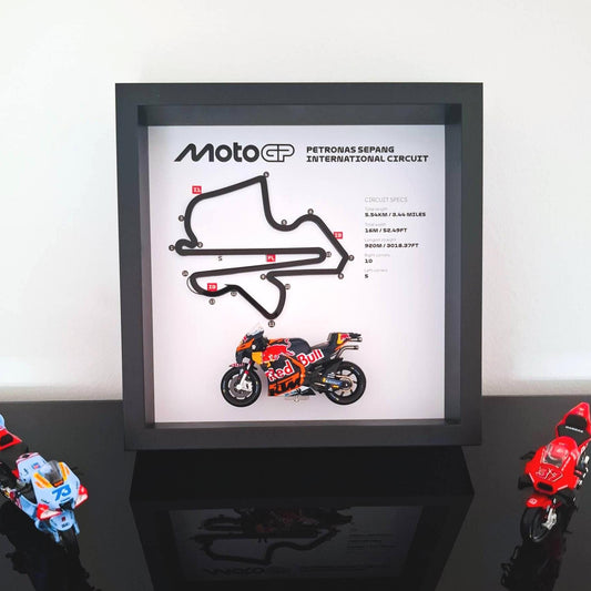 Sepang Circuit 3D Framed Moto Art: Malaysia Racing Gift