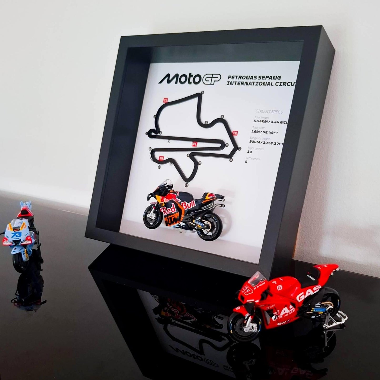 Sepang Circuit 3D Framed Moto Art: Malaysia Racing Gift