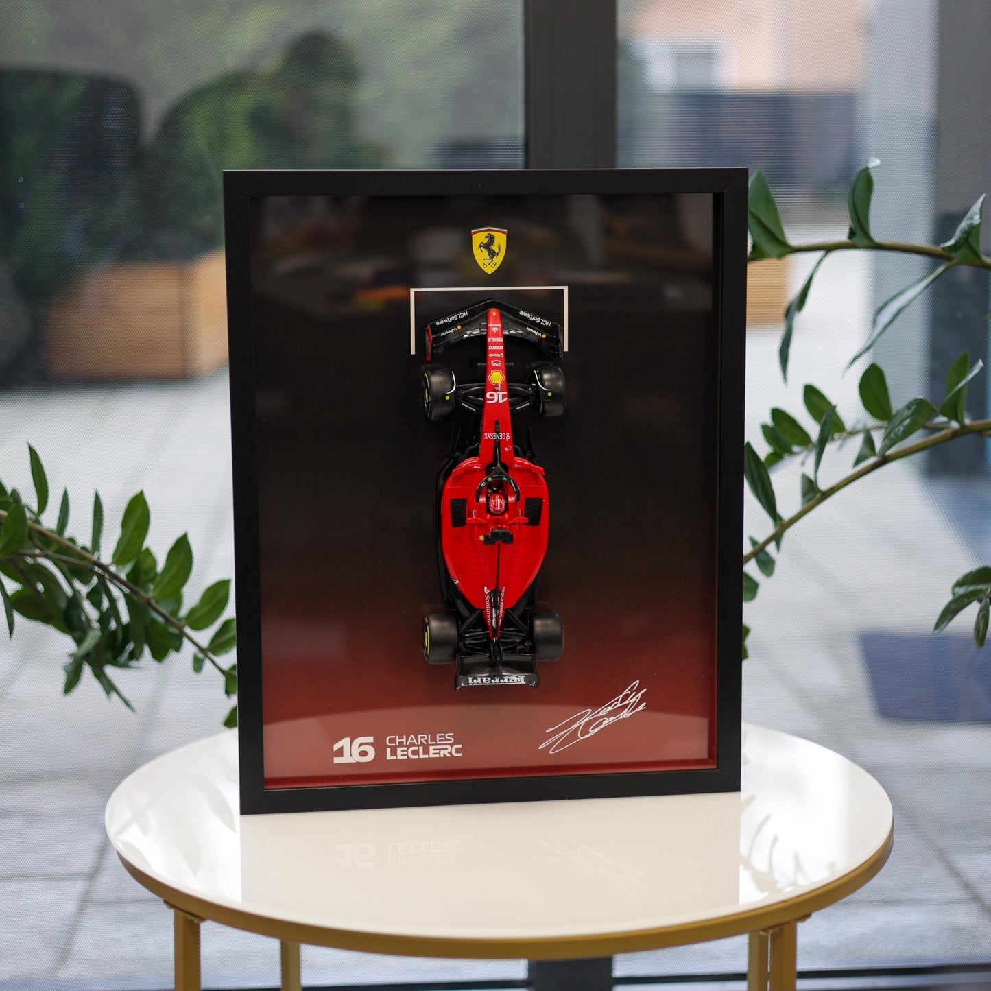 Charles Leclerc F1 - Ferrari - 3D Framed Artwork (XL) – 1:18 Car Model - 40x50cm