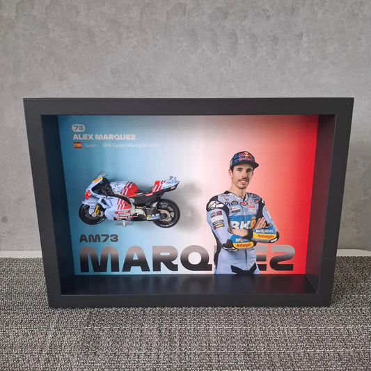 Alex Marquez Moto Circuit 3D Framed Art