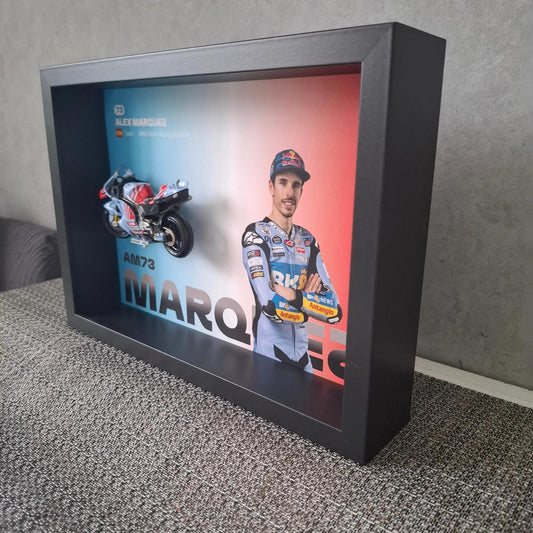 Alex Marquez Moto Circuit 3D Framed Art