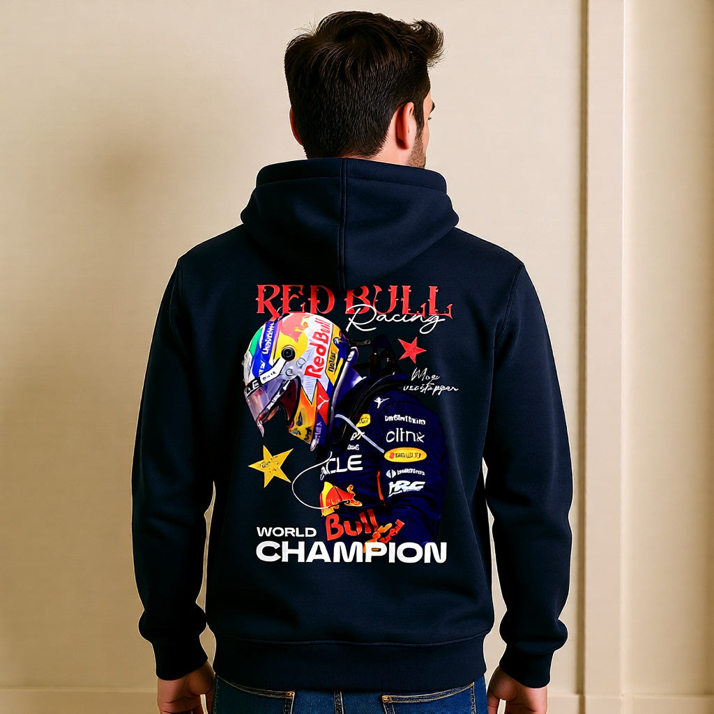 Max Verstappen Champion Hoodie – RB21 F1 Car Graphic | Navy blue