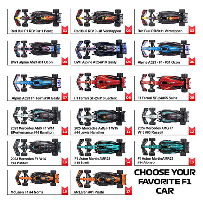 Miami F1 Framed 3D Art: Plexiglass 3D Track with Formula One Car Model