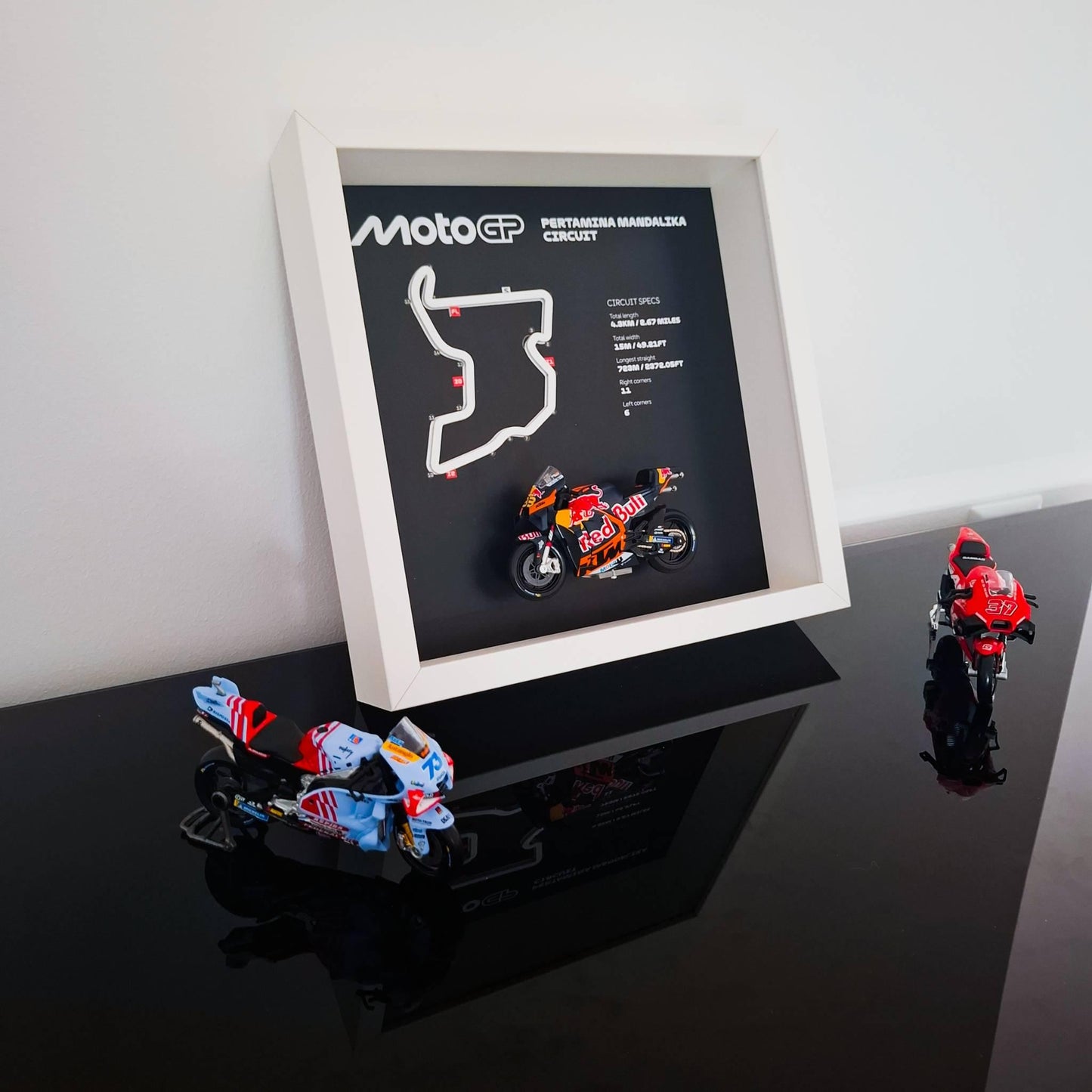 Mandalika Moto Circuit 3D Framed Art: Indonesia Racing Gift