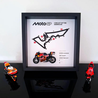 Moto Racing 3D Framed Track Art: Circuit of The Americas