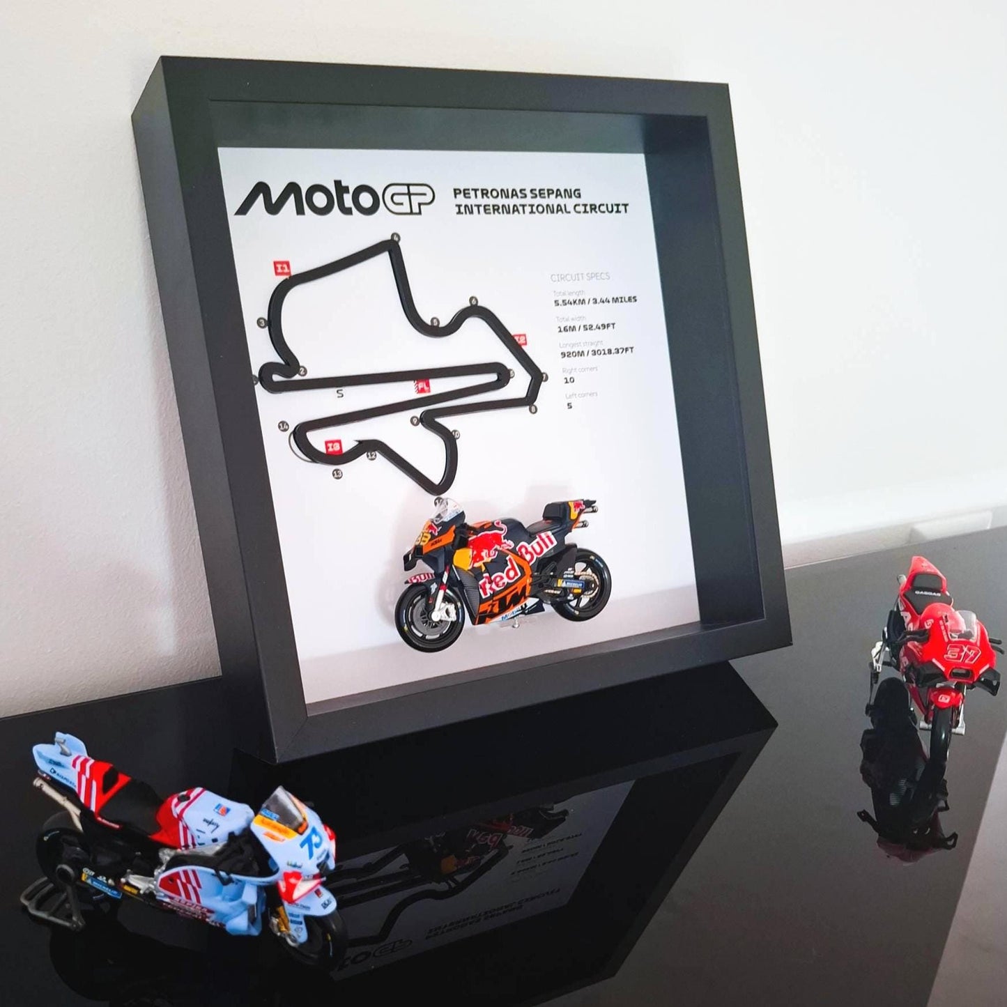 Sepang Circuit 3D Framed Moto Art: Malaysia Racing Gift