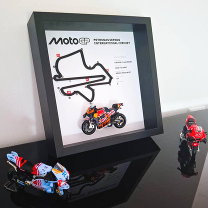 Sepang Circuit 3D Framed Moto Art: Malaysia Racing Gift