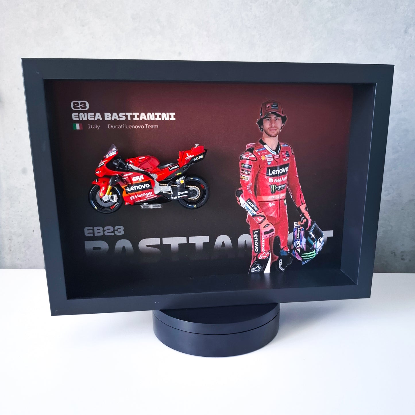Enea Bastianini #23 Moto Circuit 3D Framed Art