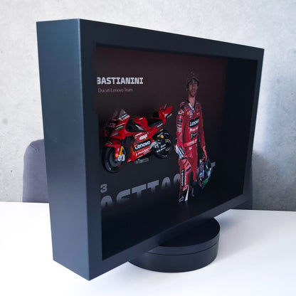 Enea Bastianini #23 Moto Circuit 3D Framed Art