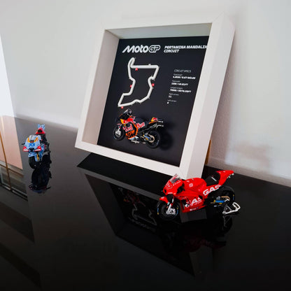 Mandalika Moto Circuit 3D Framed Art: Indonesia Racing Gift