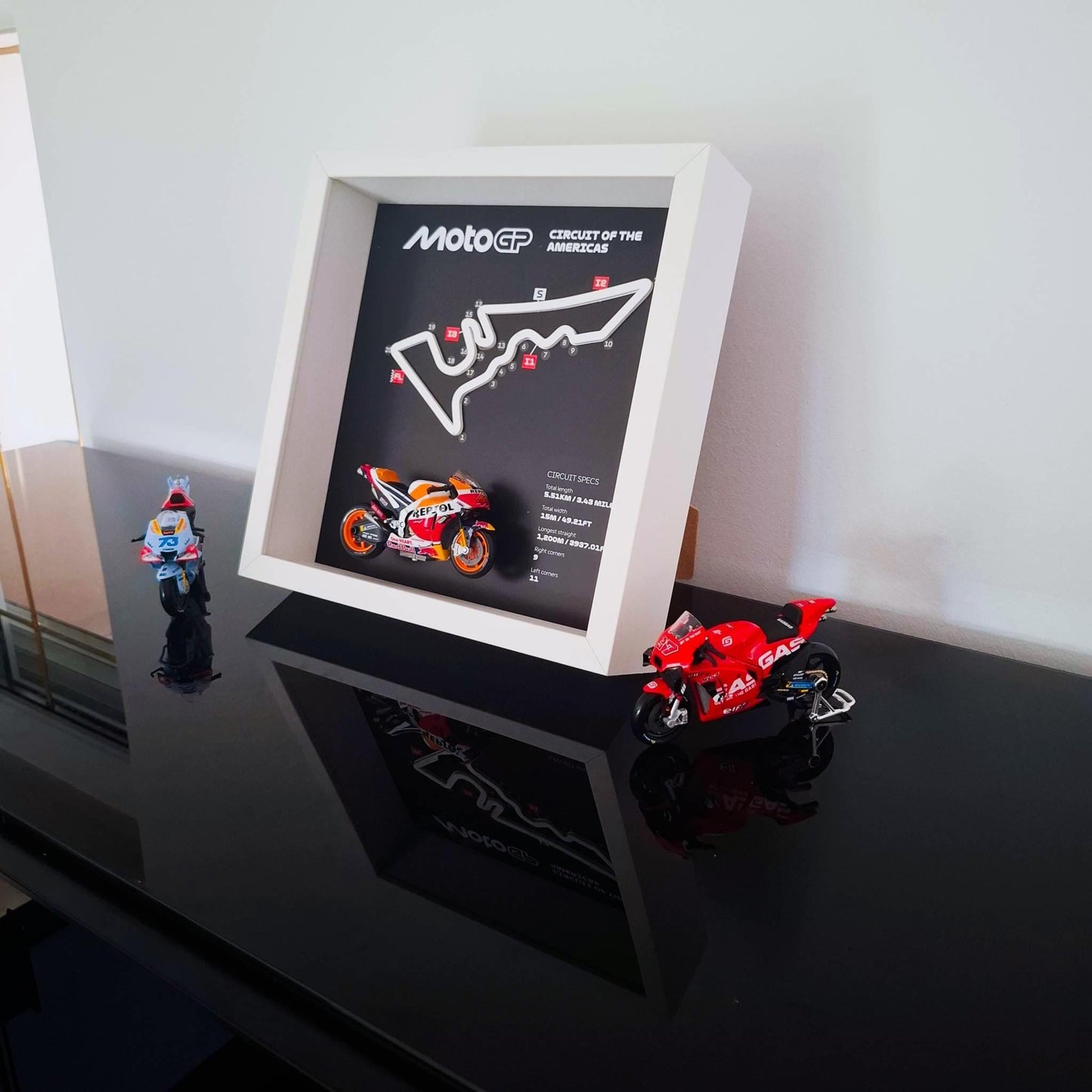 Circuit of The Americas 3D Framed Moto Art: USA Racing Gift