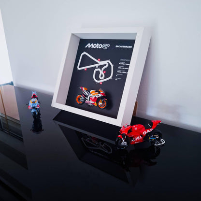 Sachsenring Moto Circuit 3D Framed Wall Art: Racing Gift