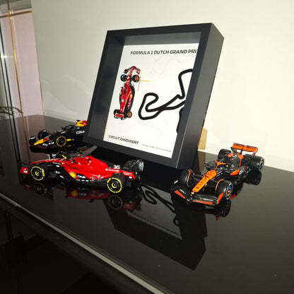 F1 Zandvoort - Dutch Framed 3D Art: Plexiglass 3D Track With Formula One Car Model