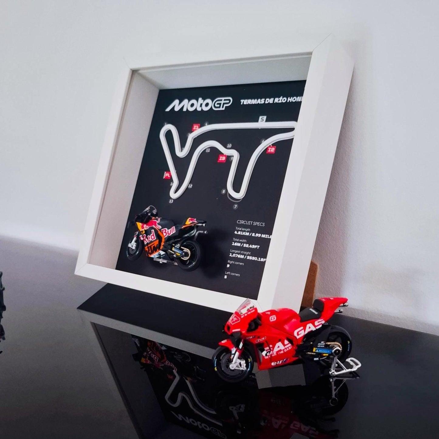 Termas de Río Hondo Moto Circuit 3D Framed Art: Argentina Racing Gift