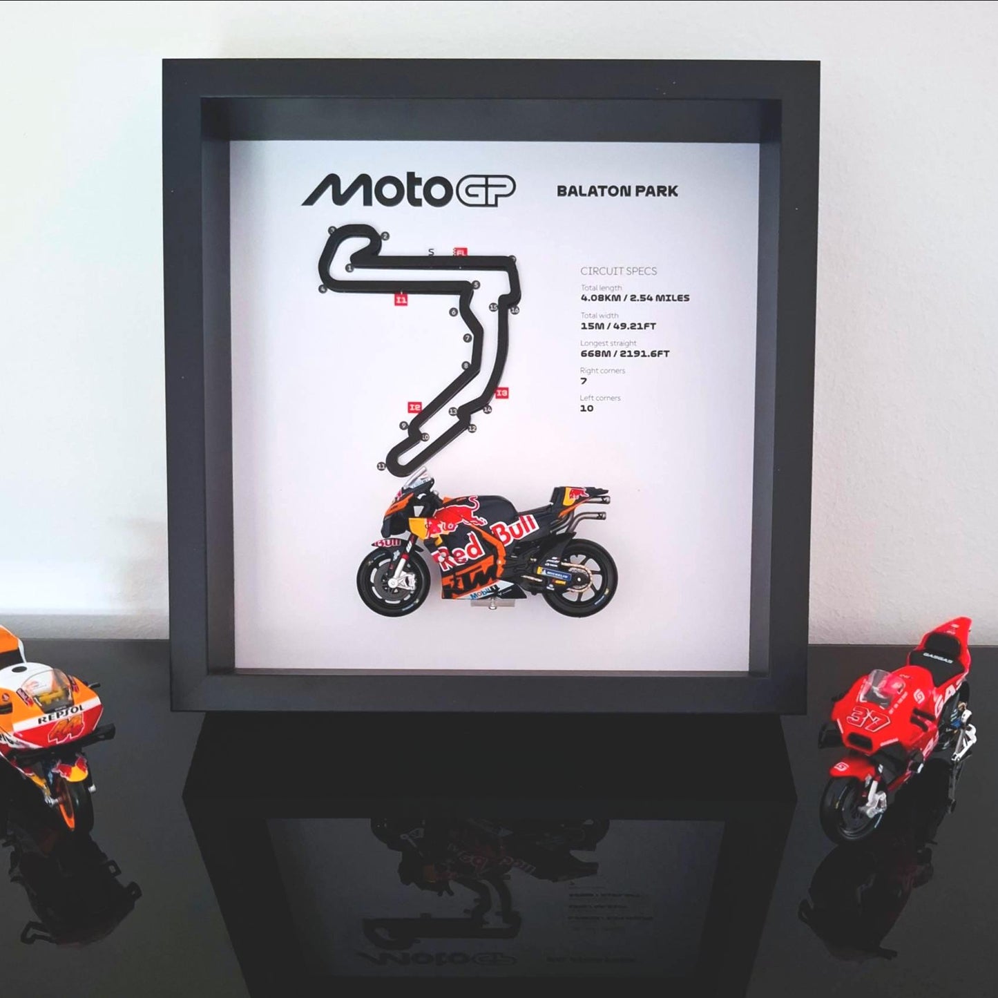 Balaton Park Moto Circuit 3D Framed Art: Hungary Racing Gift