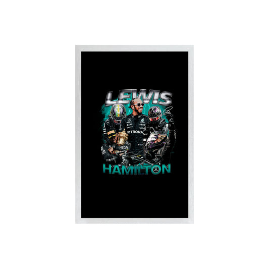 Wall Art Framed Image Black Poster - Formula 1 - Lewis Ham