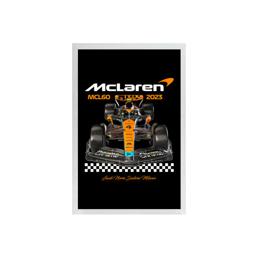 Wall Art Framed Image Black Poster - Formula 1 - Mclaren Lando