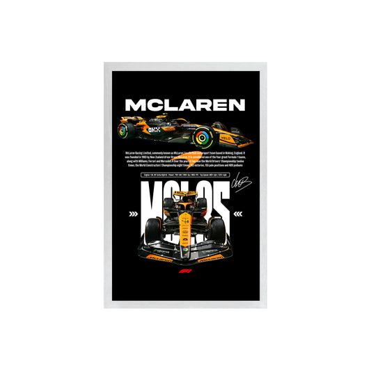 Wall Art Framed Image Black Poster - Formula 1 - Mclaren Mcl35 V