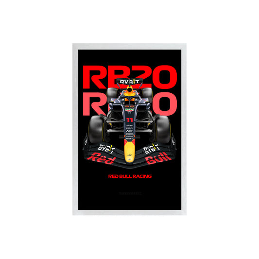 Wall Art Framed Image Black Poster - Formula 1 - Rb20 Car