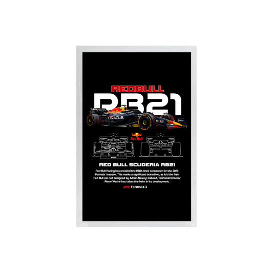 Wall Art Framed Image Black Poster - Formula 1 - Rb21 F