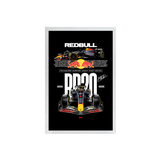 Wall Art Framed Image Black Poster - Formula 1 - Red Bull Rb20 V