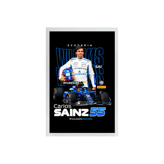 Wall Art Framed Image Black Poster - Formula 1 - Sai