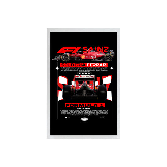 Wall Art Framed Image Black Poster - Formula 1 - Sainz C