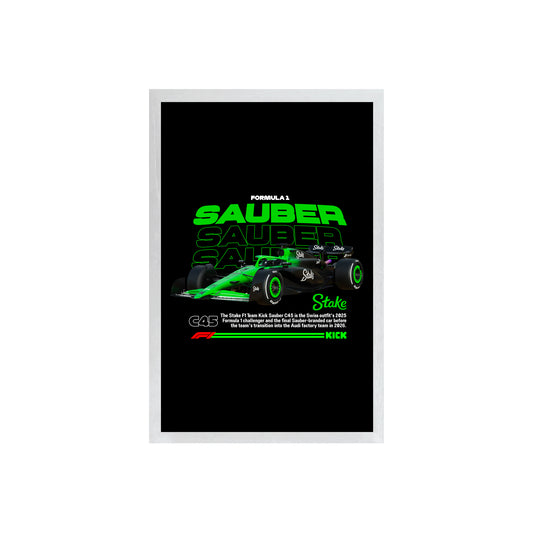 Wall Art Framed Image Black Poster - Formula 1 - Sauber