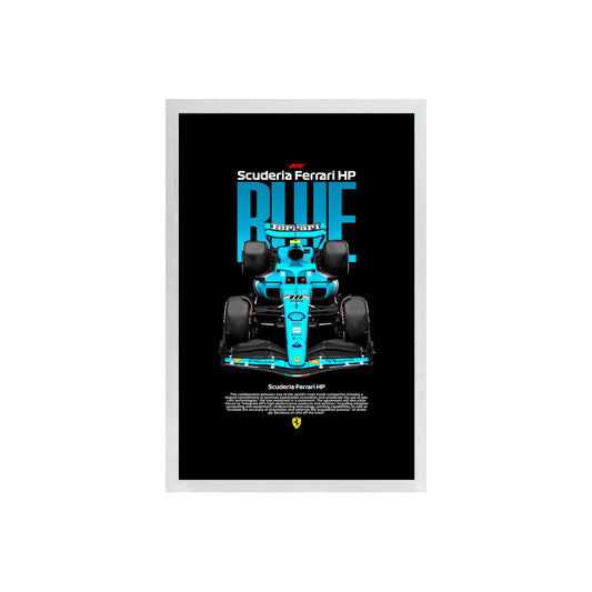 Wall Art Framed Image Black Poster - Formula 1 - Scuderia Ferrari Hp W