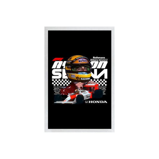 Wall Art Framed Image Black Poster - Formula 1 - Senna