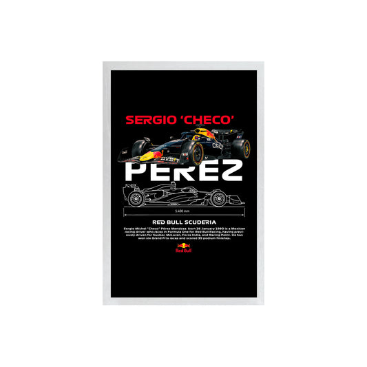 Wall Art Framed Image Black Poster - Formula 1 - Sergio Perez F1 V