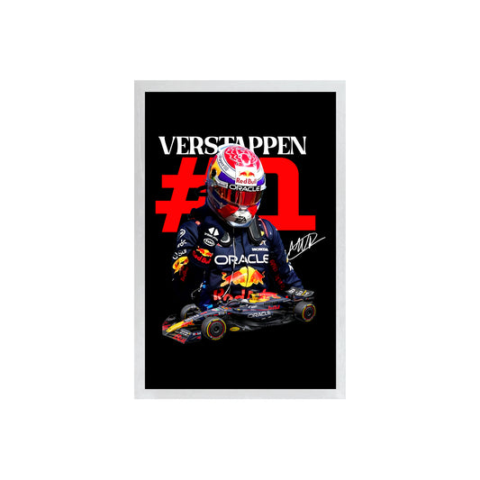 Wall Art Framed Image Black Poster - Formula 1 - Verstappen