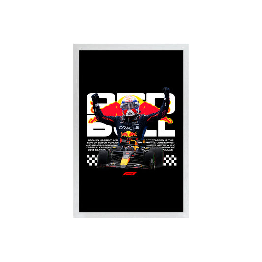 Wall Art Framed Image Black Poster - Formula 1 - Vertappen