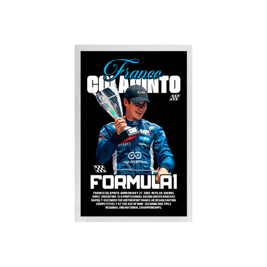 Wall Art Framed Image Black Poster - Formula 1 - Colapinto