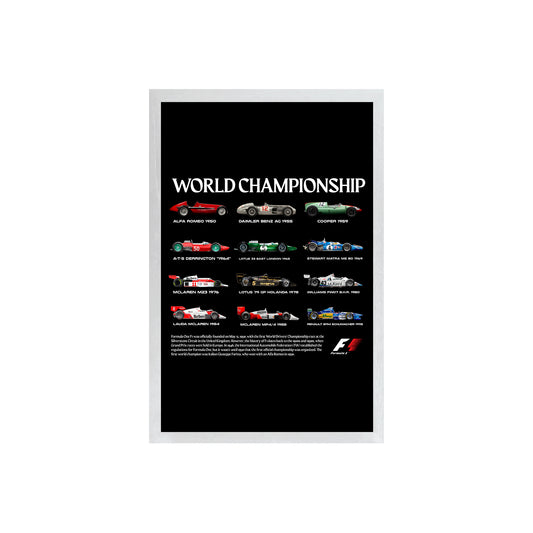 Wall Art Framed Image Black Poster - Formula 1 - F1 World Championships
